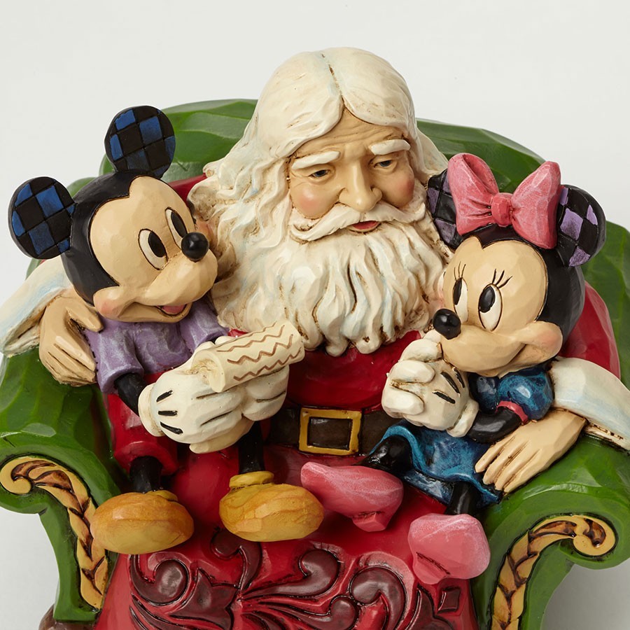 Jim Shore Disney Traditions Santa With Mickey And Minnie Christmas