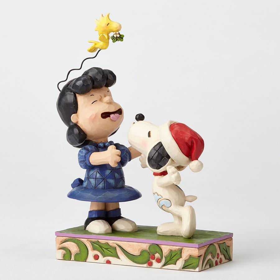Jim Shore Peanuts Collection - Snoopy and Lucy - Mistletoe Mischief