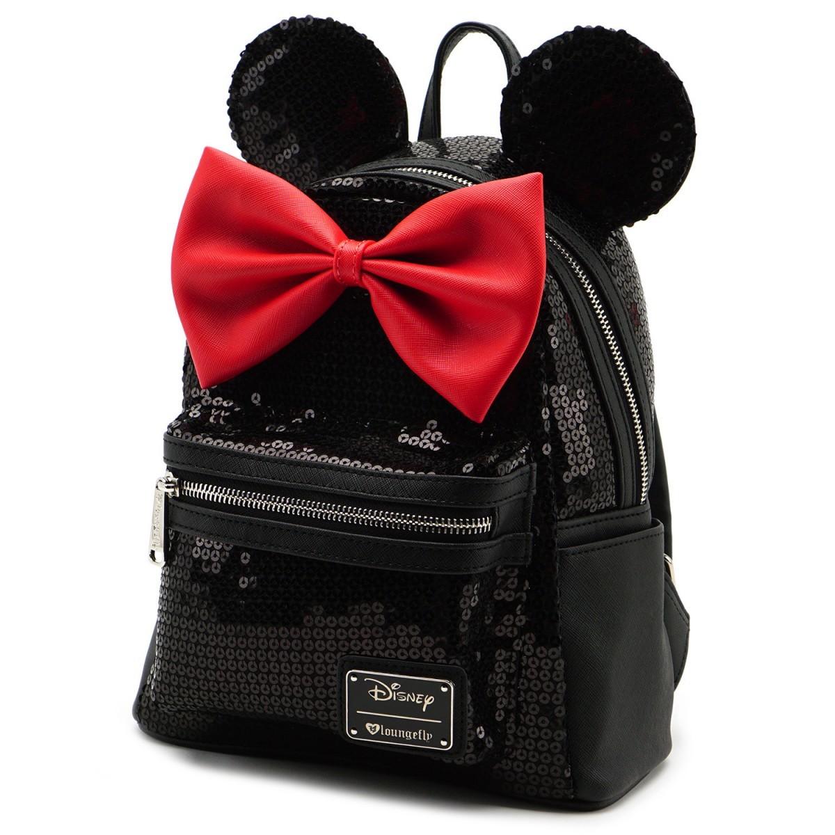 Loungefly Disney Minnie Mouse Minnie Black Sequin Mini Backpack