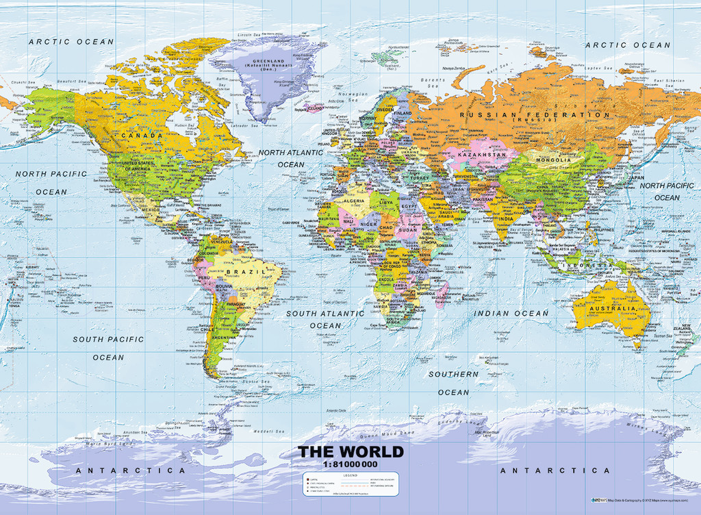 Ravensburger Puzzle 500pc - Political World Map