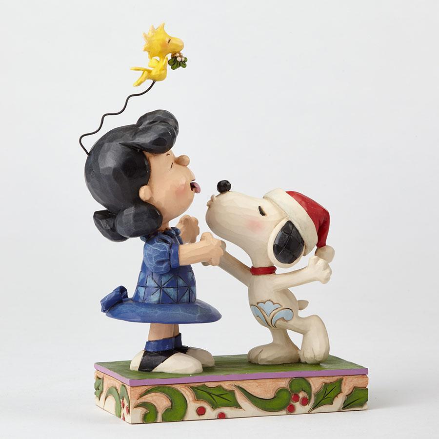 Jim Shore Peanuts Collection - Snoopy and Lucy - Mistletoe Mischief