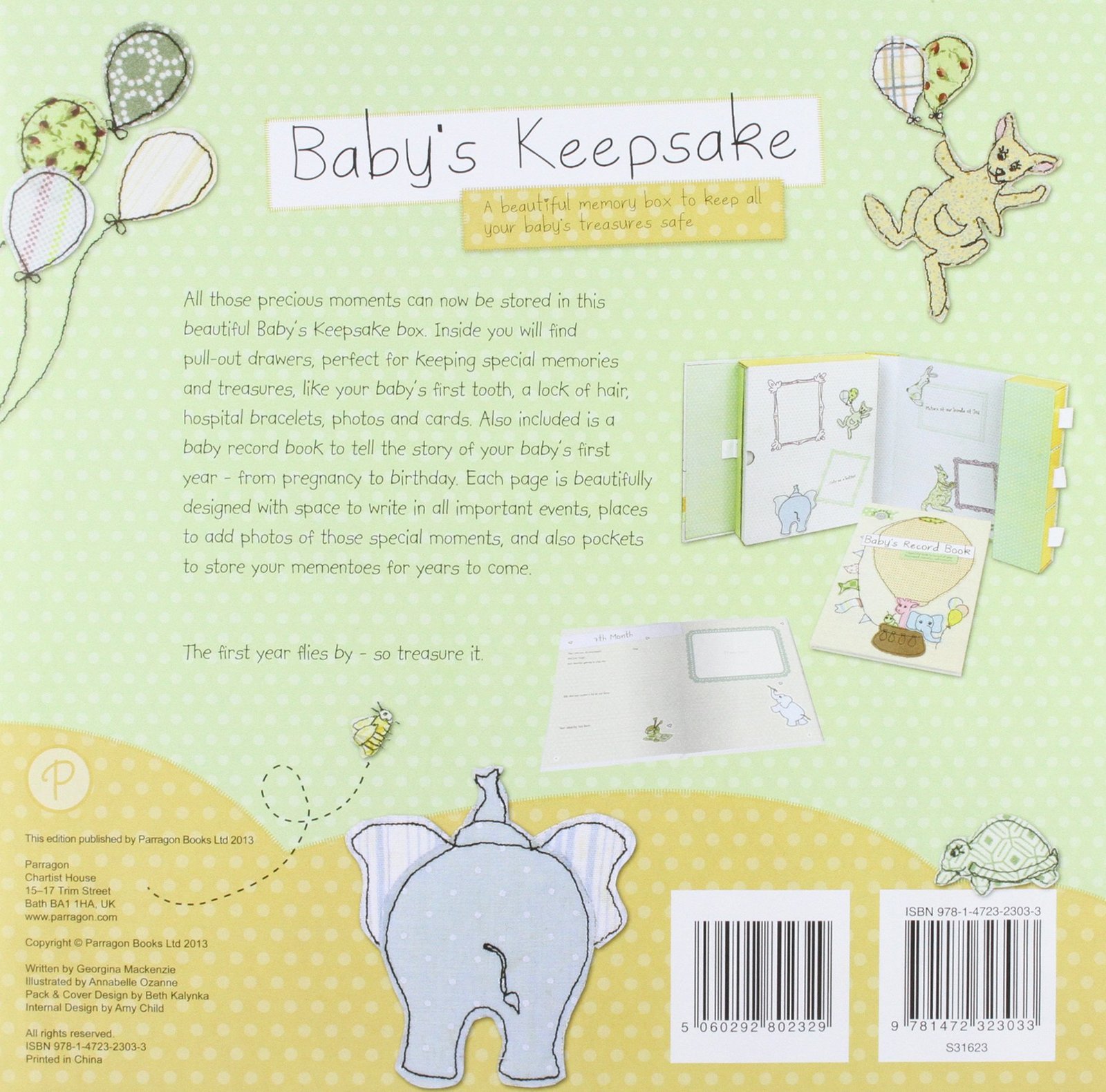 Cute as a Button Keepsake Box & Baby Record Book