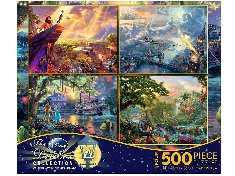 Disney Thomas Kinkade 4 Puzzle Set - 500 pieces each : r/Jigsawpuzzles
