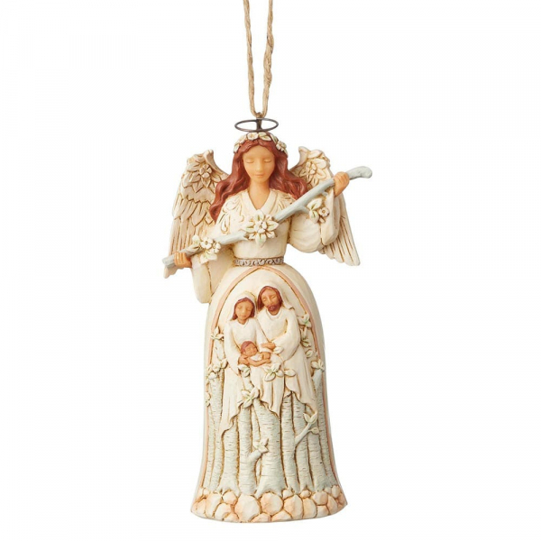 Heartwood Creek White Woodland Nativity Angel Hanging Ornament