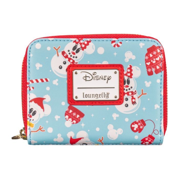 Loungefly Disney Mickey Mouse Snowman Zip Around Wallet