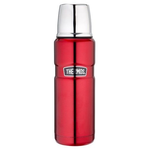 THERMOS Stainless King Flask, Red, 1.2 L