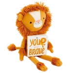 Hallmark Gifts - MopTops - Lion Plush with You Are Brave Board Book