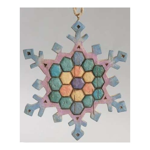 Heartwood Creek Hanging Ornament Collection - Snowflake Quilted Ornament