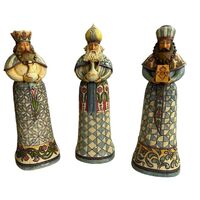 Jim Shore Heartwood Creek - Nativity Wisemen Blue Set of 3