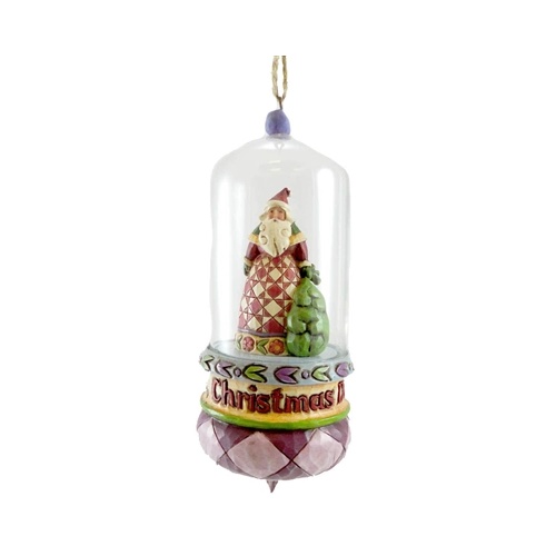 Heartwood Creek Hanging ornament collection - Santa glass dome