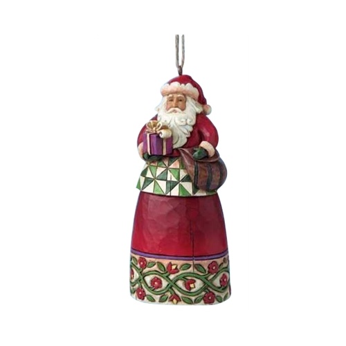 Heartwood Creek Hanging ornament collection - Santa with present