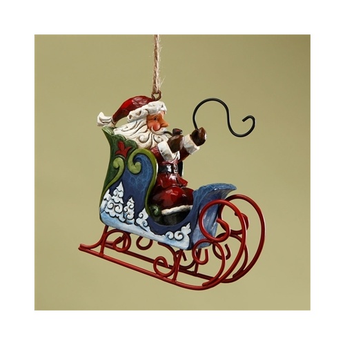 Heartwood Creek Hanging ornament collection - Santa in sleigh