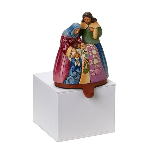 Heartwood Creek Christmas Collection  -  Holy Family Christmas Stocking Holder Figurine