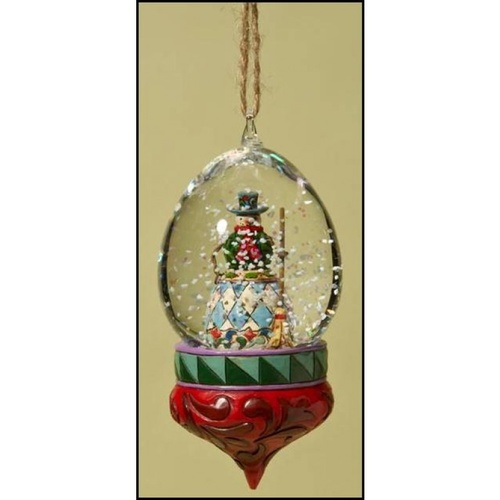 Heartwood Creek Hanging ornament collection - Snowman with broom Waterball