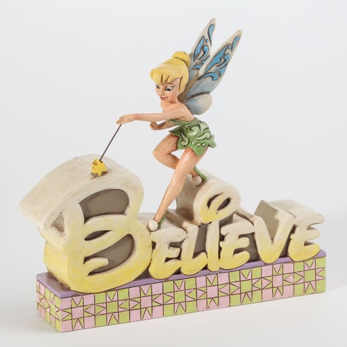 Jim Shore Disney Traditions - Tinkerbell Believe Word Figurine