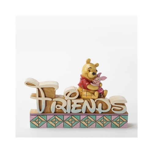 Jim Shore Disney Traditions - Winnie the Pooh and Piglet Friends Word Figurine