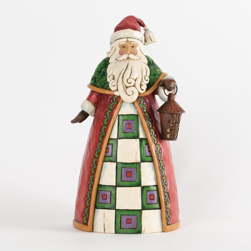 Heartwood Creek Santa Collection  - The Light Of Christmas - Santa With Lantern Figurine