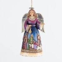 Heartwood Creek Classic - Angel with Nativity Skirt Hanging Ornament