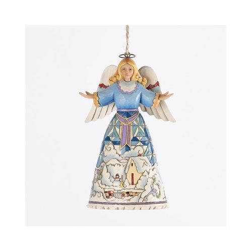 Heartwood Creek Hanging ornament collection - Angel winter scene