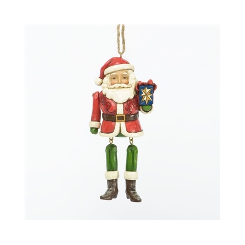 Heartwood Creek Hanging ornament collection - Santa with dangling arms and legs