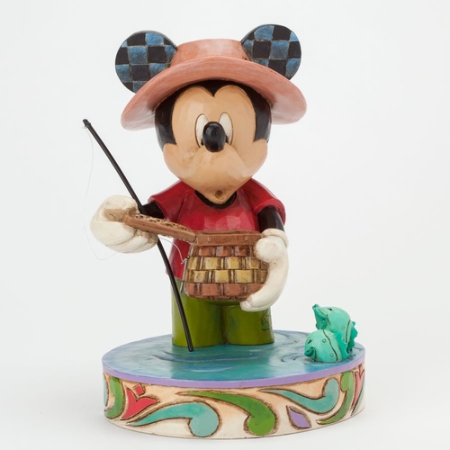 Jim Shore Disney Traditions - Mickey Mouse I'd Rather Be Fishing Figurine