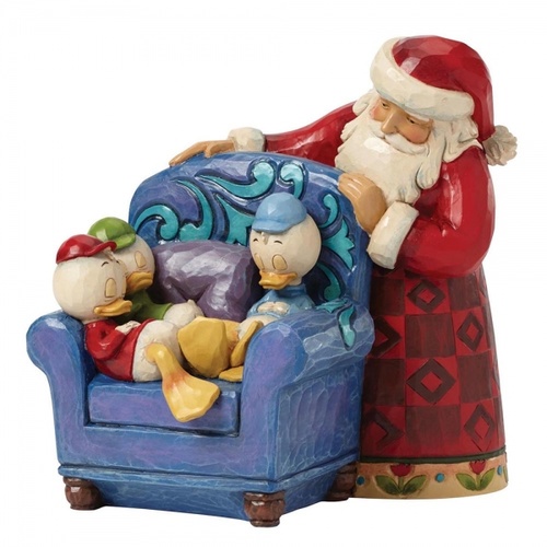 Jim Shore Disney Traditions - Santa with Huey, Dewey & Louie Christmas Figurine