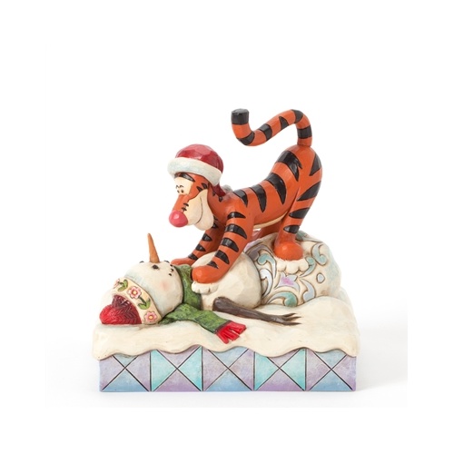 Jim Shore Disney Traditions - Tigger with snowman Christmas Figurine