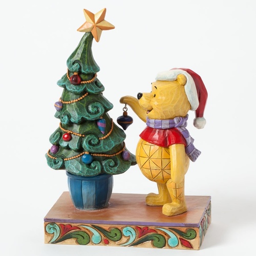 Jim Shore Disney Traditions - Winnie the Pooh Trim the tree with me Christmas Figurine