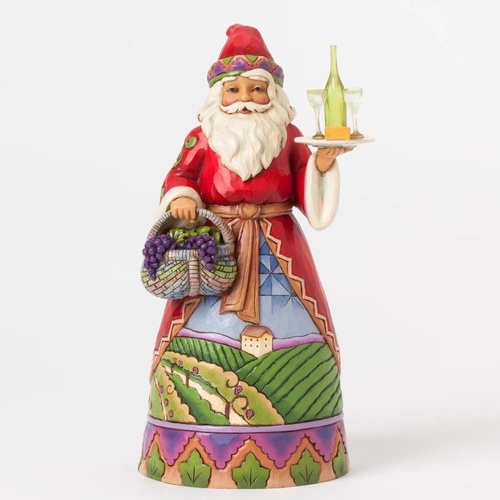 Heartwood Creek Santa Collection - Vineyard Santa With Grape Basket - Not Old Just Vintage