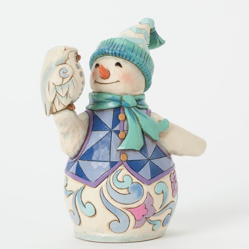 Heartwood Creek Snowman Collection -  Wintertime Is A Hoot Figurine