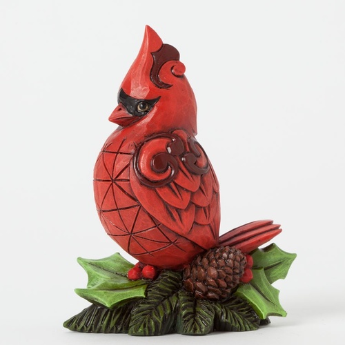 Heartwood Creek Christmas Miniature Collection  - Mini Christmas Cardinal