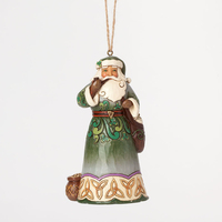 UNBOXED - Heartwood Creek Santas Around the World - Irish Santa Hanging Ornament