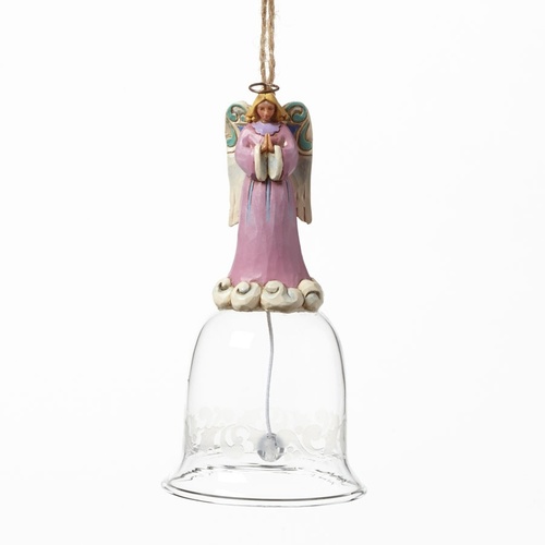 Heartwood Creek Classic - Angel Glass Bell Ornament Hanging Ornament