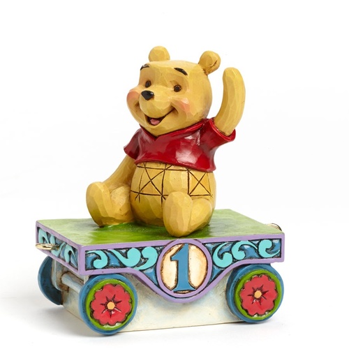 Jim Shore Disney Traditions - Birthday Train Number 1 - Winnie The Pooh