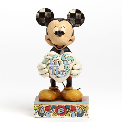 Jim Shore Disney Traditions - Mickey Mouse It's A Boy New Baby Boy Figurine