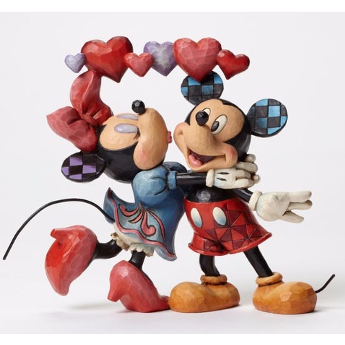 Jim Shore Disney Traditions - Mickey and Minnie Love is in the air figurine