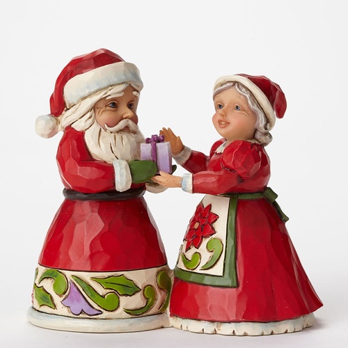 Heartwood Creek Christmas Collection  - Mini Santa And Mrs. Claus Figurine