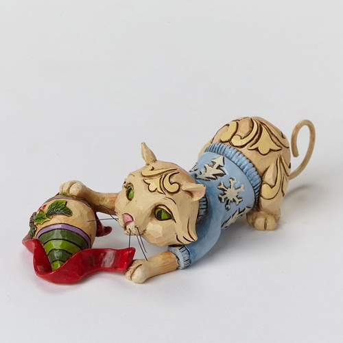 Heartwood Creek Christmas Collection  - Mini Christmas Cat with Ornaments