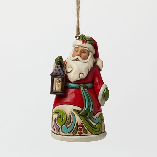 Heartwood Creek Hanging Ornament Collection  - Mini Santa with Lantern