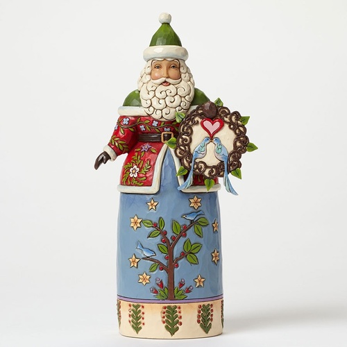 Heartwood Creek Williamsburg Collection  - Williamsburg Santa with Wreath