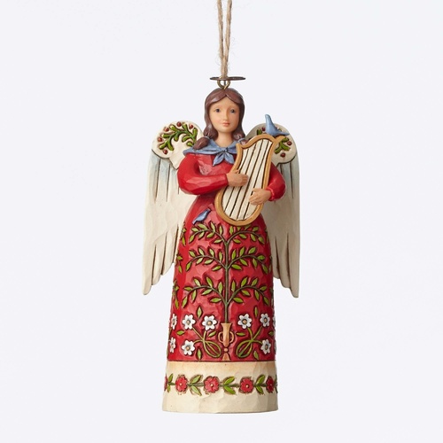 Heartwood Creek Williamsburg Collection  - Williamsburg Angel with Harp Hanging Ornament