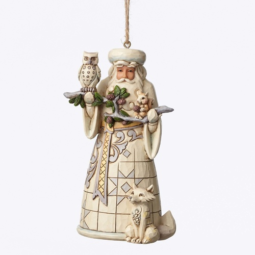 Heartwood Creek Hanging Ornament Collection  - Nature's Winter Wonders Woodland Santa With Animals Hanging Ornament