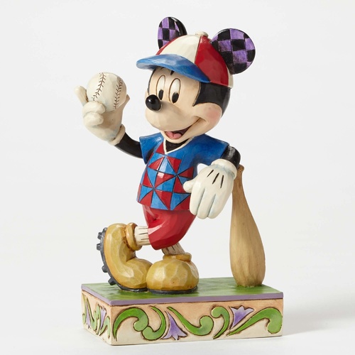 Jim Shore Disney Traditions - Mickey Mouse Baseball Batter Up Figurine