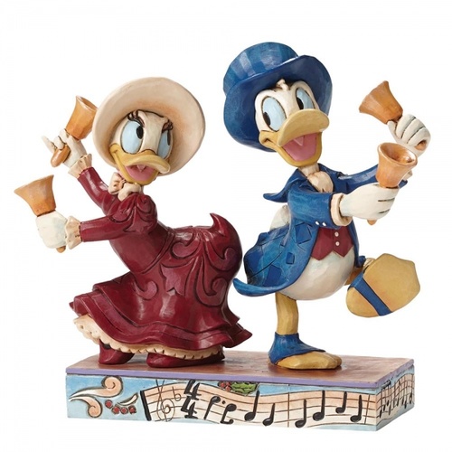 Jim Shore Disney Traditions - Victorian Donald & Daisy Duck - Chiming In