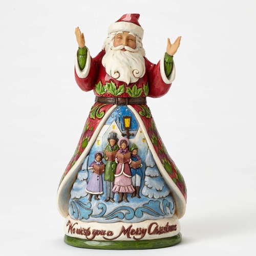 Heartwood Creek Santa Collection - Wish You a Merry Christmas Santa Figurine