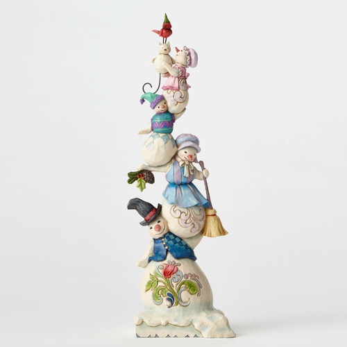 Heartwood Creek Christmas Collection - A Family Of Flakes - Stacked Snowman Family Figurine