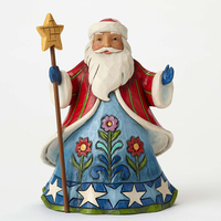 Heartwood Creek Christmas Miniature Collection  - Make Cheer, Christmas Is Near-Pint Sized Santa With Star Figurine