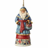 Heartwood Creek Classic - Santa with Basket Hanging Ornament