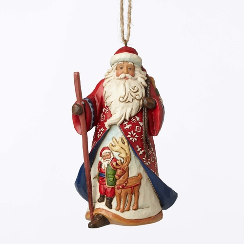 Heartwood Creek Hanging Ornament Collection - Lapland Santa with Toybag