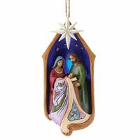 Heartwood Creek Classic - Lighted Holy Family Hanging Ornament